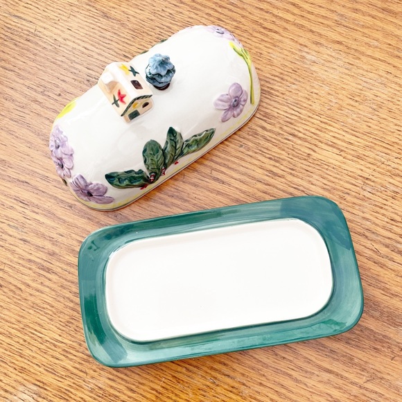NEW Anthropologie Nathalie Lete Cottage Butter Dish Holiday Christmas 2021 - Picture 3 of 6